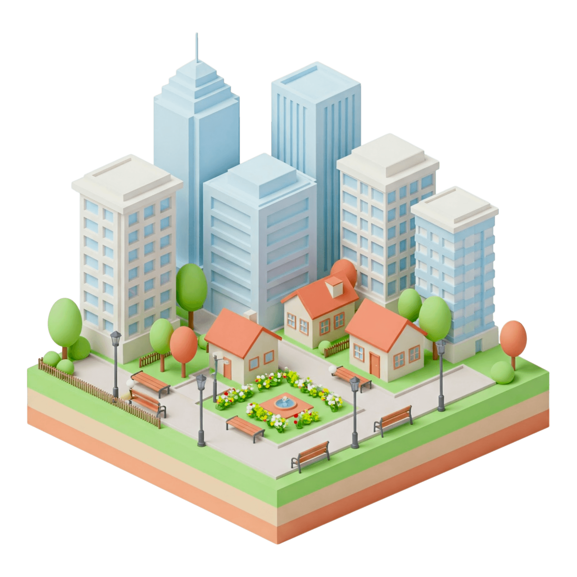Apartments and houses